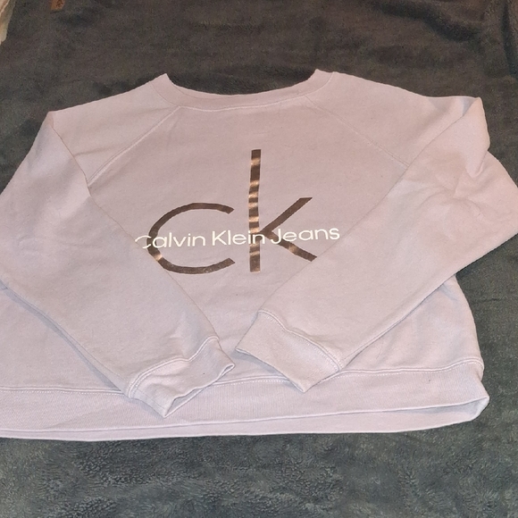 Calvin Klein Tops - Calvin Klein Light Purple Logo Crewneck Sweatshirt